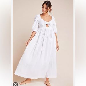 Mara Hoffman Violet maxi dress in white. Medium NWT